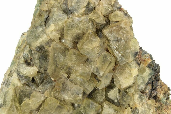 Yellow-Green Cubic Fluorite Crystal Cluster - Morocco #223911